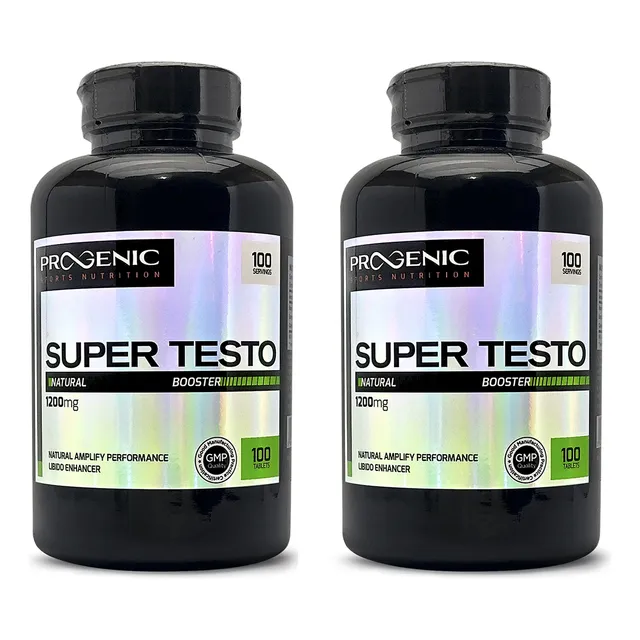 2x Super Testo 1200mg 100 Tab Long Jack Progenic - Importado