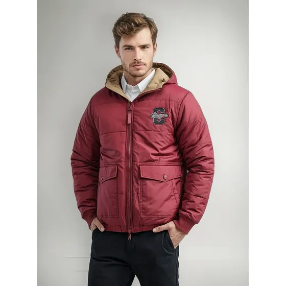 Chaqueta Puffer Doble Faz De Hombre 629e008 Rojo