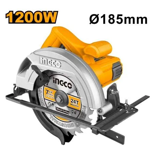 Sierra Circular 1200w 7 1/4 Super Select Ingco Cs18578 Color Amarillo