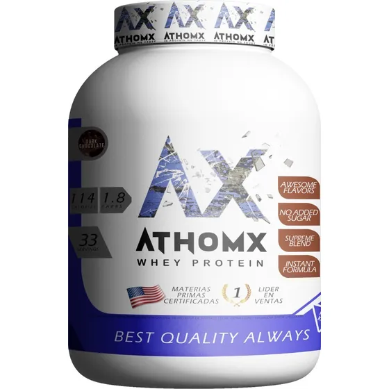 Proteina Suero 80% Whey Sabores 1 Kg Athomx Calidad