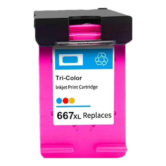 Cartucho Compatible Con Hp 667 Xl Color Hp 2375 2775 2776