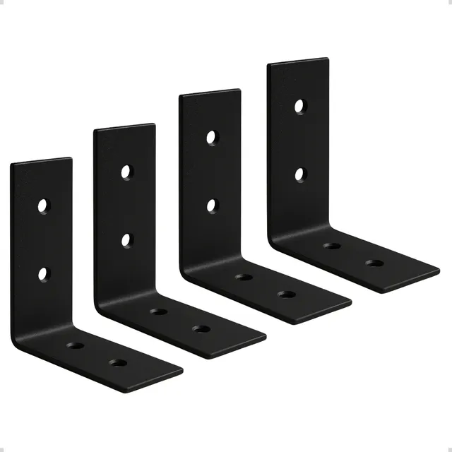 4 Pç Cantoneira Suporte União Para Madeira Acm 100x100x40mm.