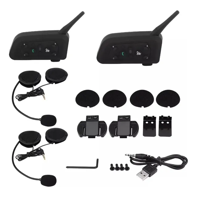 Intercomunicador V6pro Para Casco De Motocicleta, 2 Unidades