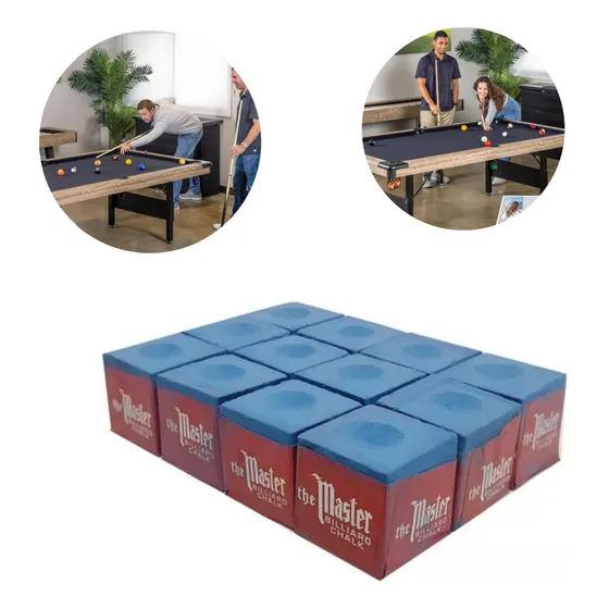 12 Tizas De Pool Master En Caja Para Taco De Pool - Frc