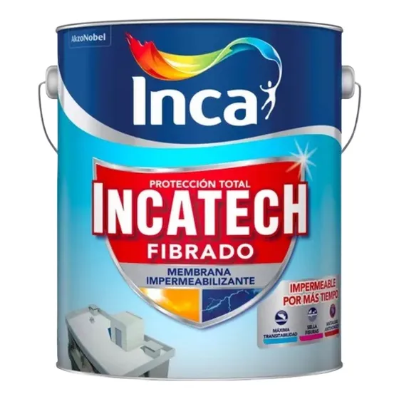 Incatech Fibrado Membrana Liquida Impermeabilizante Inca 4k