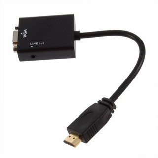 Adaptador Mini Hdmi P/ Vga Com Audio P/ Ligar Em Projet Adaptador Mini Hdmi P/ Vga Com Audio P/ Ligar Em Projet