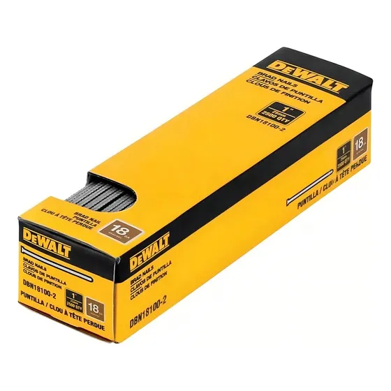 Caja De 2500 Clavos De Puntilla 18ga 1 Dewalt Dbn18100-2 Eo