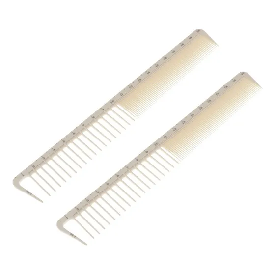 Z 2 Piezas De Peines De Corte De Cabellero De Barberos De
