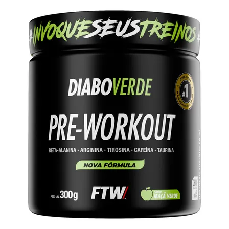 ⚡ ENERGIA TURBINADA COM DESCONTO EXCLUSIVO

*Suplemento Em Pó Pre Treino Pre Workout 300g Sabor Maçã Verde Ftw - Diabo Verde*  
~R$ 96,89~ → *R$ 50,83*  
💥 *47% OFF*

✅ Aumenta energia e foco para treinos intensos  
✅ Sabor maçã verde refrescante e natura