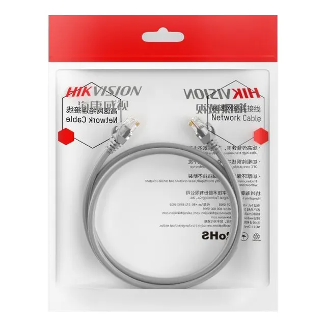 Cable De Red Ethernet Rj45 Utp Hikvision Cat6 10 Mts Armado
