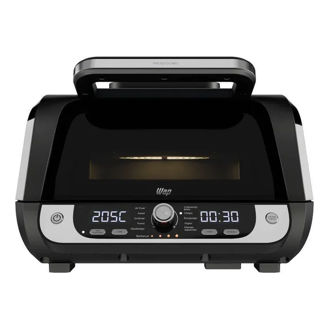 Fritadeira Elétrica Wap Barbecue Digital 10l 127v Fw009626 Preto E Cinza