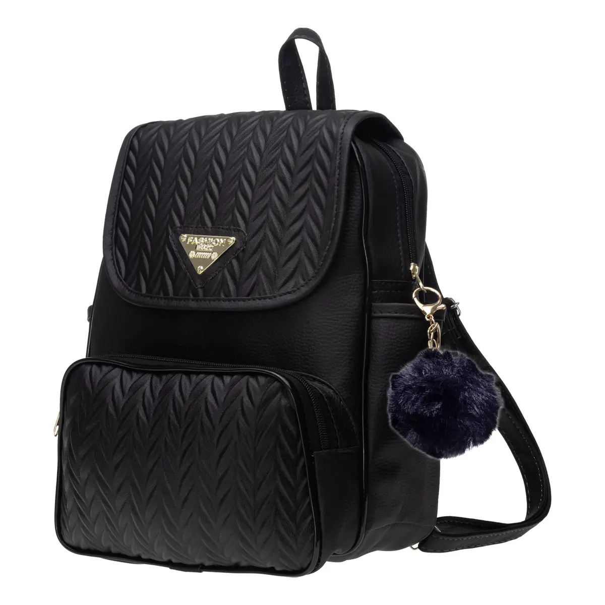 Mochila Feminina Escolar e Trabalho com Pompom