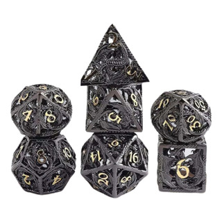 Dados De Múltiples Caras De Metal Hollow Dnd Bronce Antiguo Dados De Múltiples Caras De Metal Hollow Dnd Bronce Antiguo