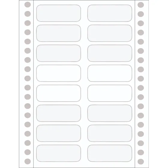 Etiquetas En Formulario Continuo 88x35 Mm 2 Bandas X8000 E