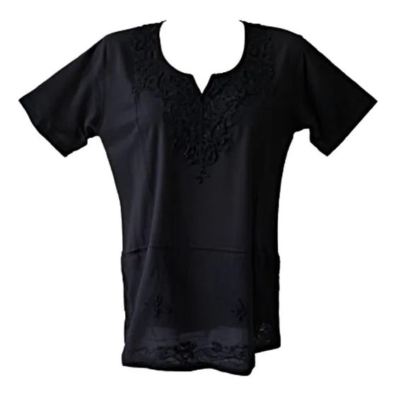 Blusa Camisa Bordada Artesanal 100% Algodon India Verano S