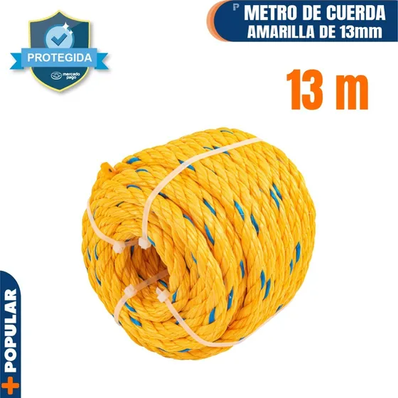 Metro De Cuerda Amarilla, 13mm En Rollo De 13m, Fiero  40097