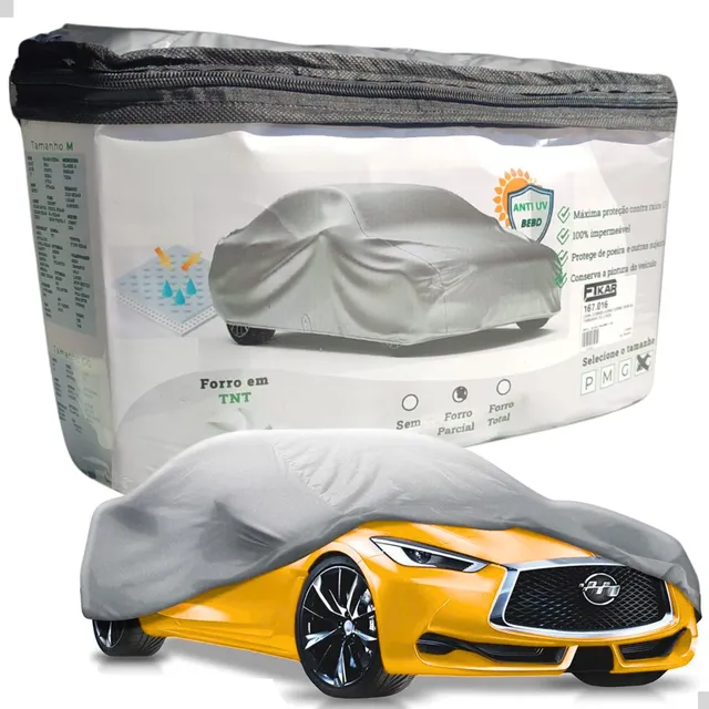 Capa De Cobrir Carro Forrada Impermeável Chuva Sol Gatos 