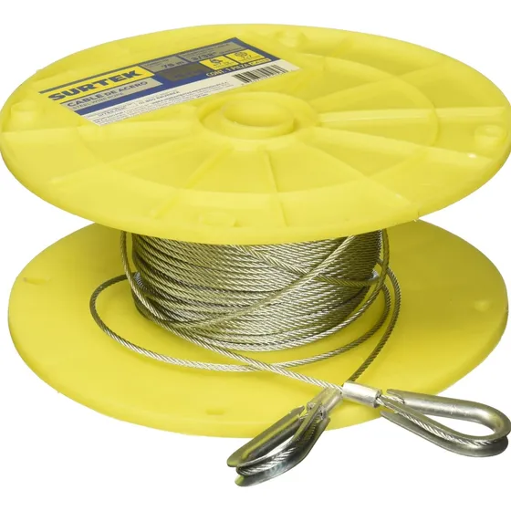 Carrete Cable Acero 7 X 7 1/8'' X 76m Surtek Ca114