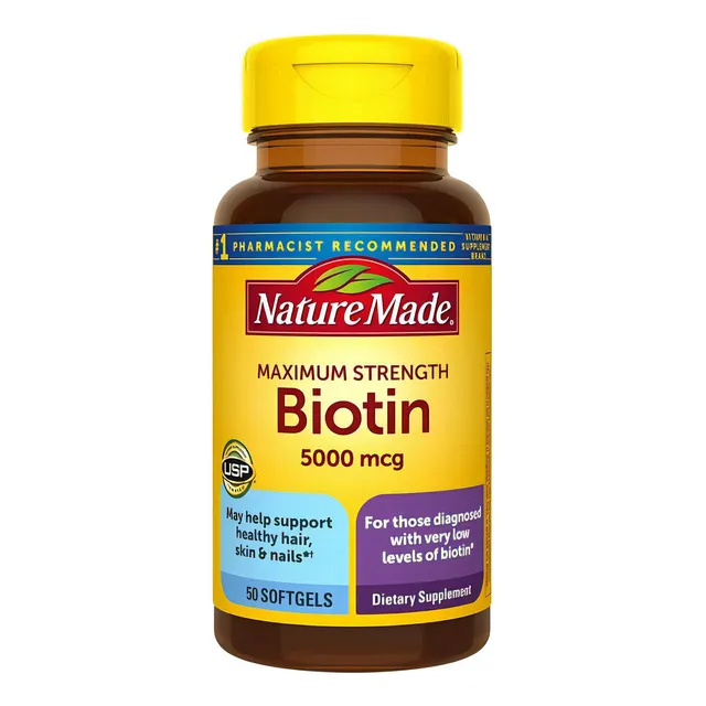 Nature Made Biotina 5000 Mcg Belleza Cabello Piel Uñas Sabor N/a