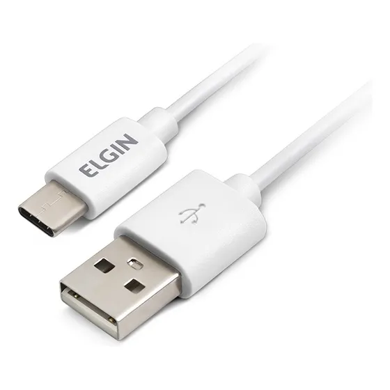 Cabo Usb Tipo C 1m Branco 46rctipoc000 Elgin 