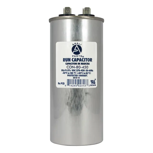 Condensador/ Capacitor De Marcha 80 Mfd 370-450vac Redondo