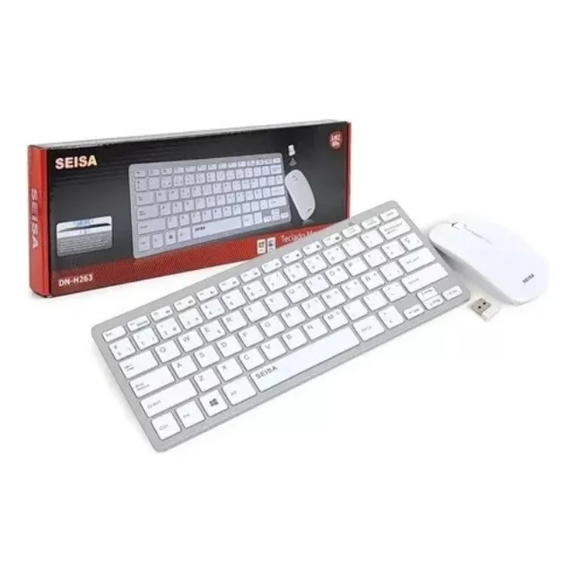 Kit Mini Teclado Mouse Inalambrico Seisa