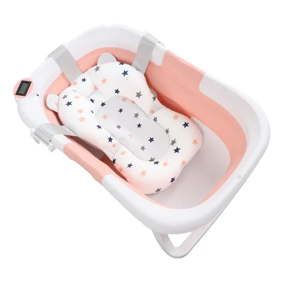 Bañito Plegable Con Termometro Y Colchon Baby Splash Bebe