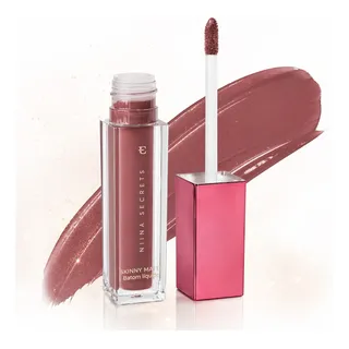 Batom Liquido Niina Secrets Skinny Matte Aveludado Eudora Malva Camélia
