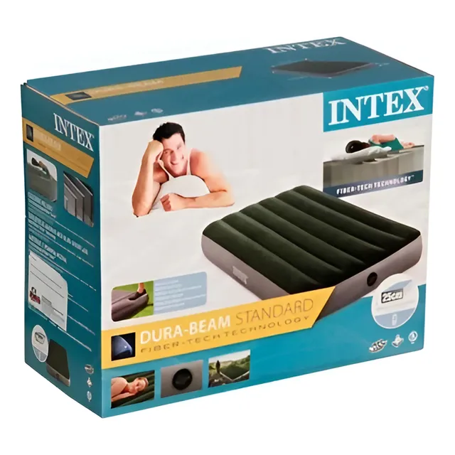 Colchon Inflable Twin Dura Beam  Fiber Tech Intex