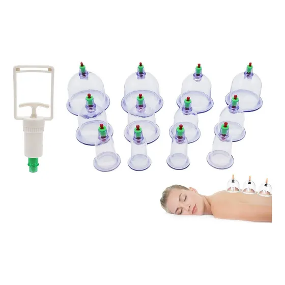 . Kit 12 Ventosas Terapeuticas Masaje Succion Adelgazante