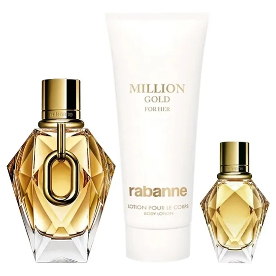 Set Million Gold For Her 3 Un. Crema,miniatura Y Perfume
