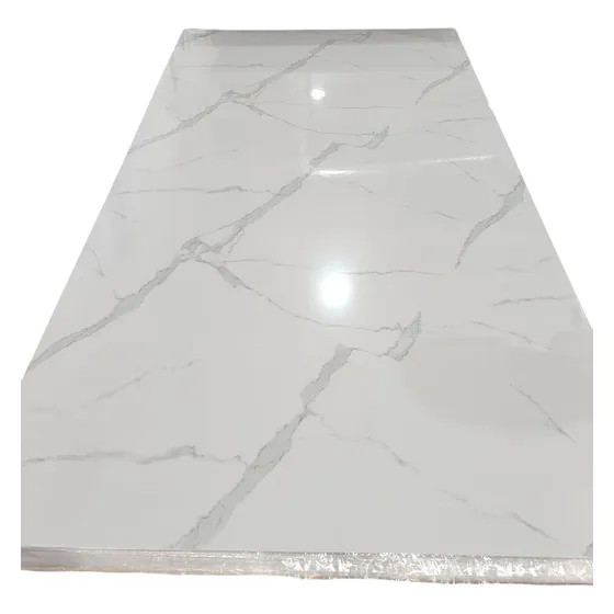 Porcelanato De Pvc Símil Mármol Blanco 1.22 X 2.44 Harsen®