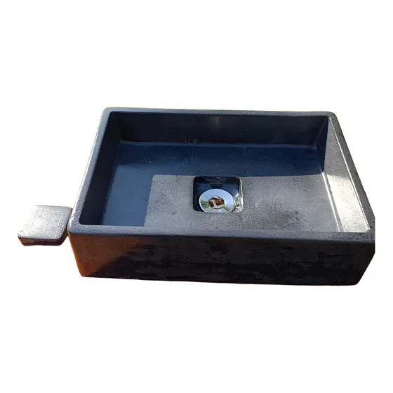 Bacha Lavanzo Rectangular 36.5x24.5 Cm En Cemento