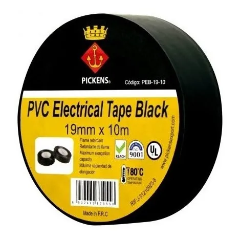 Teipe Electrico 3/4x10 Mts Pickens Economico 10 Unidades