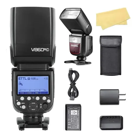 Flash Ttl Hss Para Câmera Godox V860iii Para Canon Preto