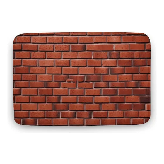 Alfombra Baño Diseño Pared Ladrillo Rojo Superabsorbente X