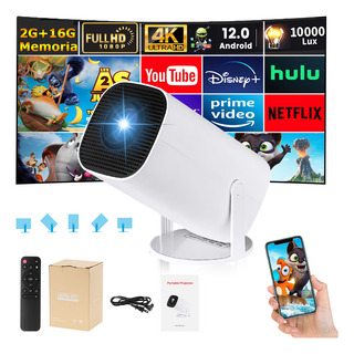 Proyector Portatil Profesional 4k Android Wifi 6 Hd 1080p 12000lm Isinbox P30 Pro Color Blanco Proyector Portatil Profesional 4k Android Wifi 6 Hd 1080p 12000lm Isinbox P30 Pro Color Blanco