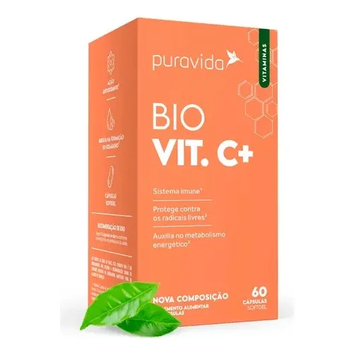 Bio Vit C + Vitamina C 1000mg 60 Caps Puravida 