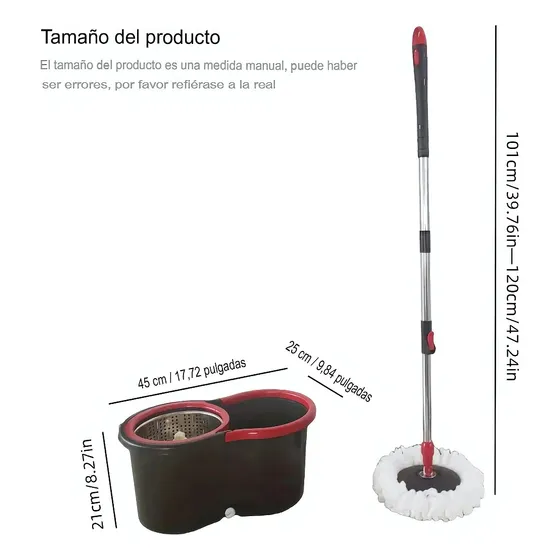 Kit De Limpieza Mopa - Trapeador Giratorio