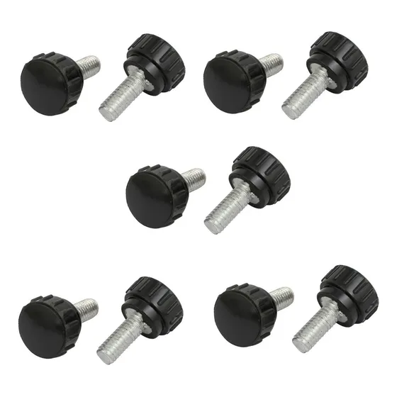 Qtqgoitem M6x13mm Rosca Macho Perilla Moleteada 26mm Largo