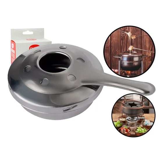 Queimador De Álcool Para Fondue Com Abafador E Alça Clink