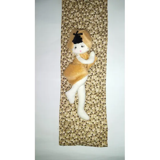 Porta Papel Higiênico Com Boneca De Pano E Porta Sabonete   