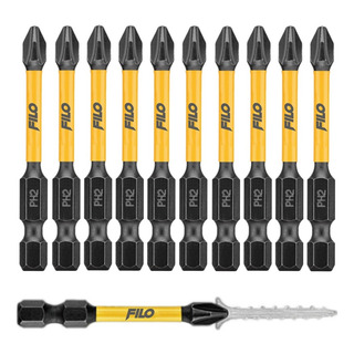 Kit 10 Puntas De Impacto Phillips Ph2 X 2 Magnetica S2 Filo Kit 10 Puntas De Impacto Phillips Ph2 X 2 Magnetica S2 Filo