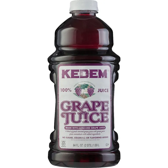 Jugo De Uva Kedem Kosher Natural Sin Gluten Botella 1.89 Lts