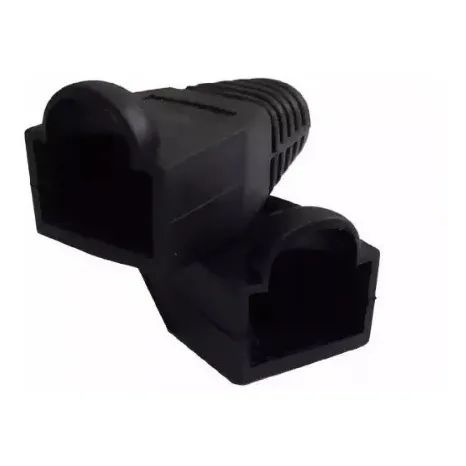 2 Bolsas X100botas Protectoras Conector Rj45 Cat5 Cat6 Negro