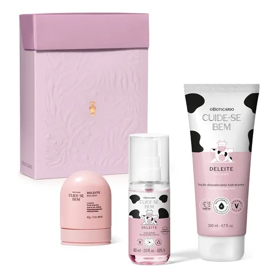 O Boticário Mini Kit Presente Cuide-se Bem Deleite 3 Itens
