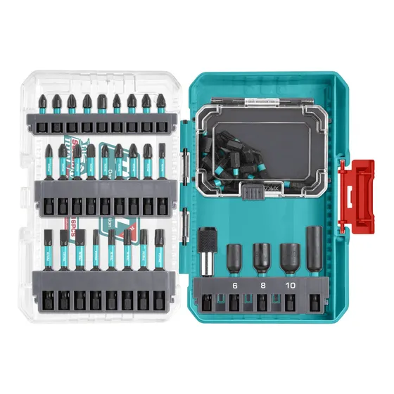 Set Puntas Magnéticas Total Atornillador Impacto - 51 Piezas