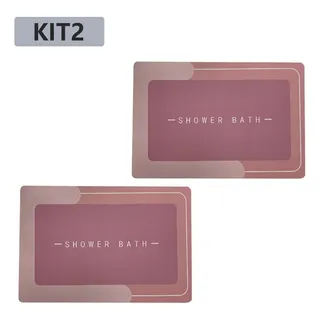 Kit2 Tapetes Para Banheiro Tapete Mågico Ultra Para Absorçã Kit2 Tapetes Para Banheiro Tapete Mågico Ultra Para Absorçã