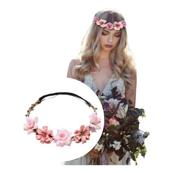 Pack De Diadema Coronas De Flores X 2 Unidades
