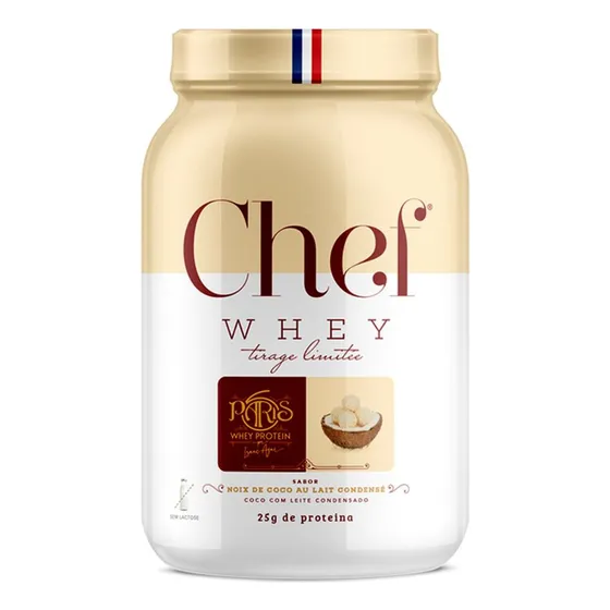 Protein Gourmet Paris 6 Zero Lactose 800g Chef Sabor Coco com leite condensado Chef Whey